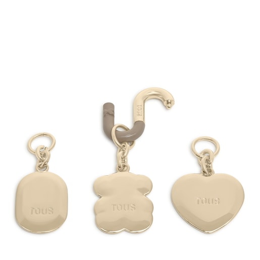 Pack de llaveros colgantes dorado Hold