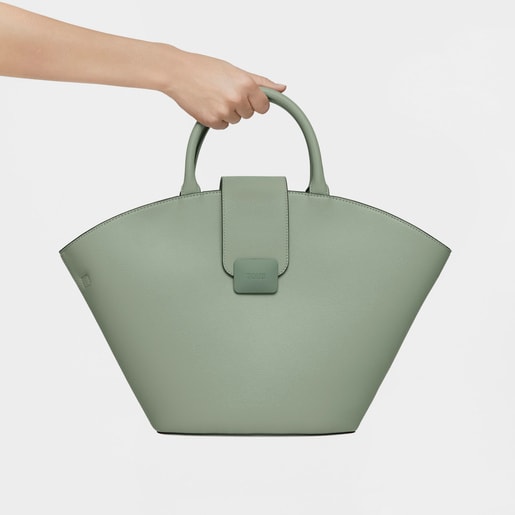 ストーングレーのラージ・トートバッグ TOUS Lucia