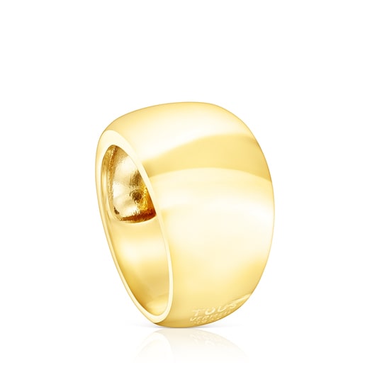 Καμπυλωτό Δαχτυλίδι TOUS Basics από Ασήμι Vermeil