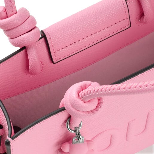 Οριζόντια μίνι τσάντα TOUS La Rue New σε ροζ χρώμα
