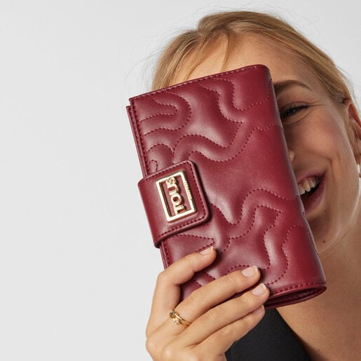 バーガンディのラージウォレット Kaos Dream