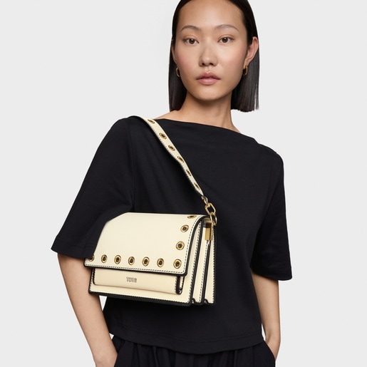 Medium beige Crossbody bag TOUS Audree Trampantojo