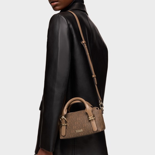 Small earth-colored TOUS Buckles Silhouette bowling bag