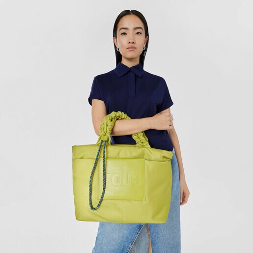 תיק סל TOUS Marina גדול בצבע ירוק ליים