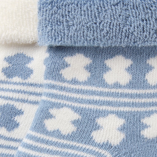 Pack of 2 pairs of baby socks in SSocks blue