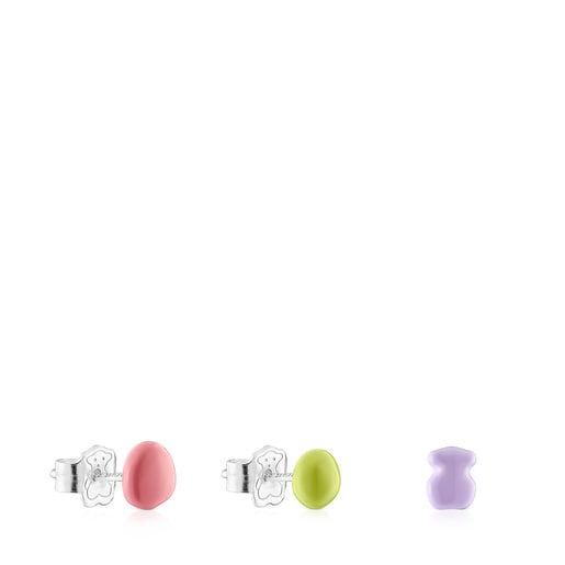 Σετ με σκουλαρίκια TOUS Joy Bits με μοτίβα από χρωματιστό σμάλτο