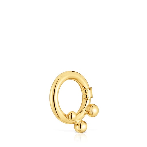 טבעת Hold קטנה עם ציפוי זהב 18 קראט על כסף ועיטורים