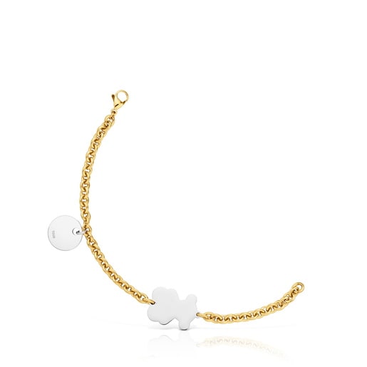 Two-tone steel Chain bracelet with bear charm TOUS Charming