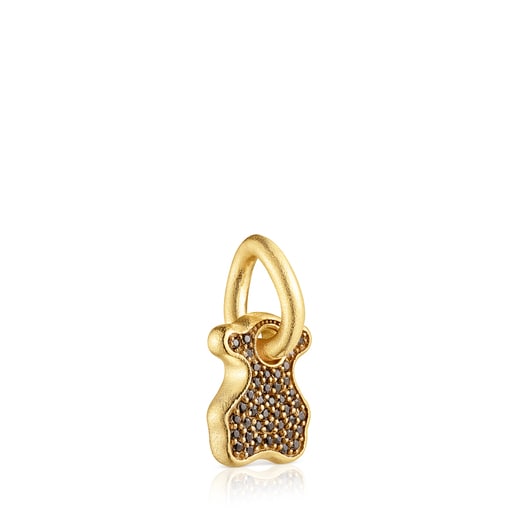 Silver vermeil Luah bear Pendant with quartz | TOUS