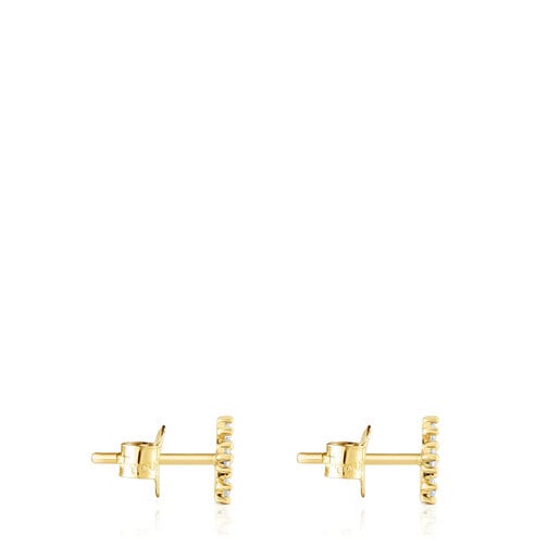 Gold Cross earrings with diamonds Les Classiques