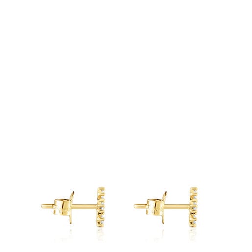 Gold Cross earrings with diamonds Les Classiques | TOUS