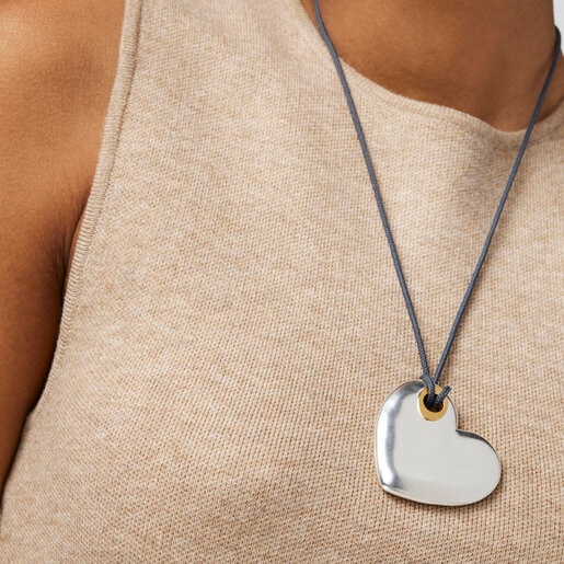 Silver Luah heart Necklace