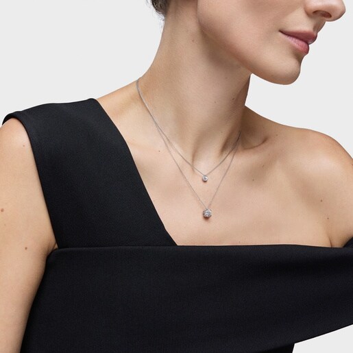 Gargantilla de platino con diamante talla brillante creado en laboratorio 1,50 ct TOUS Essentials LGD