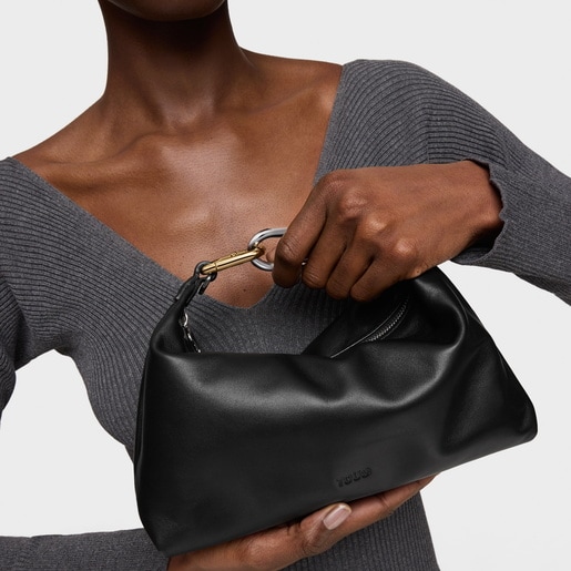 תיק צד מיני TOUS Hold בצבע שחור