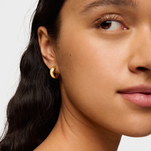 Aretes TOUS Basics con baño de oro 18 kt sobre plata