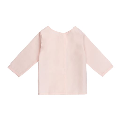 Camisa batista "de maternidade" Crown cor-de-rosa