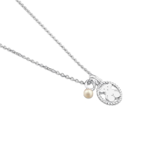 TOUS Silver Camee Necklace with Pearl | Westland Mall