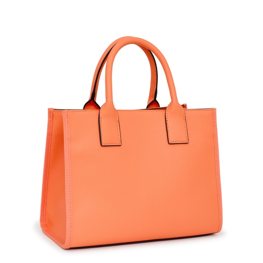 Handbag Republic Burnt Orange Two-Tone Rolled-Handle Tote