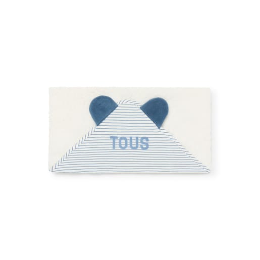 Tous Baby bath cape in Classic blue