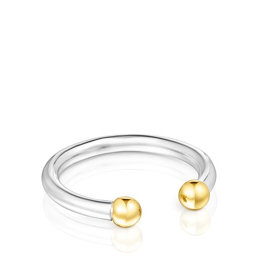 シルバーとヴェルメイユシルバーのオープンリング Beach