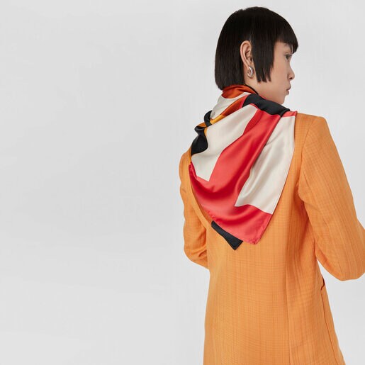 צעיף TOUS Mimic מפוליאסטר בצבע שחור