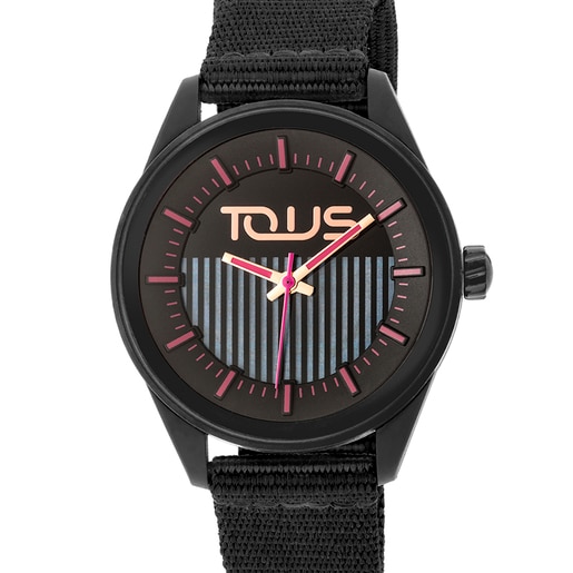 Reloj analógico solar negro Vibrant Sun