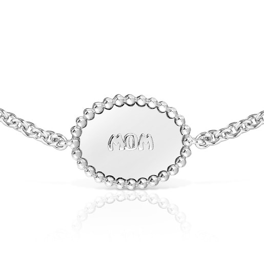 Bracciale a catena con placca in argento TOUS Mom