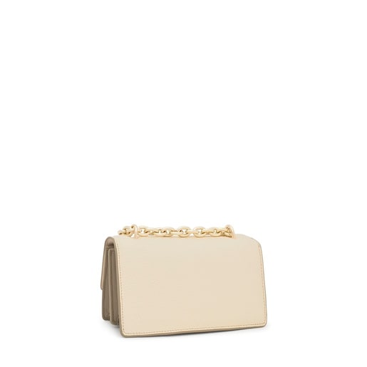 Small beige Audree Crossbody bag Leather