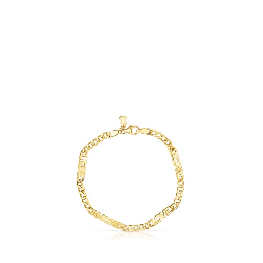 Pulsera Love en plata baño de oro 18 kt sobre plata TOUS Crossword