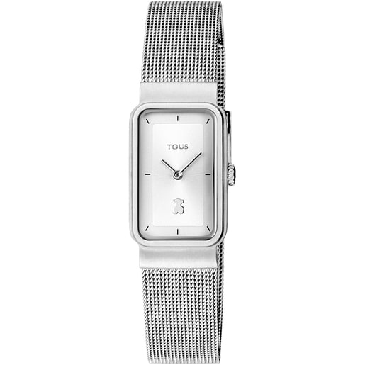 Steel Squared Mesh Watch