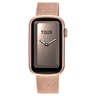 Chytré hodinky TOUS T-Band Mesh s náramkem z oceli IPRG v růžové barvě a pouzdrem z hliníku IPRG v růžové barvě