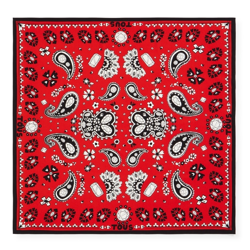 Red TOUS Gems Bandana scarf
