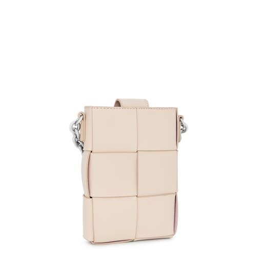 Mini bolso beige y malva TOUS Damas