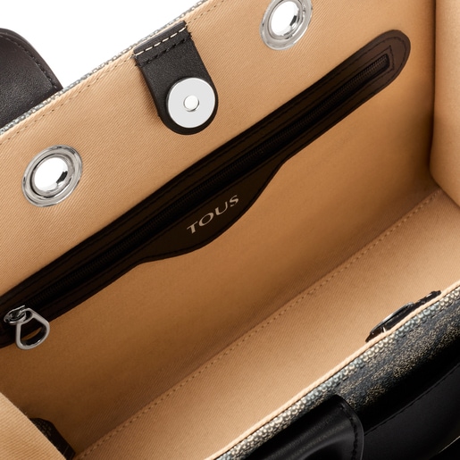 حقيبة تسوق Amaya Kaos Icon متوسطة الحجم باللون الأسود