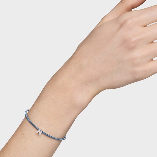 7 mm silver letter H Charm TOUS Mesh Tube