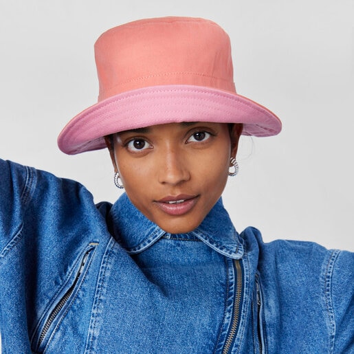 כובע דלי דו-צדדי Doble בצבע ורוד