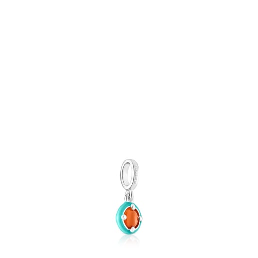 TOUS Silver TOUS Vibrant Colors Pendant with carnelian and blue enamel |  Westland Mall