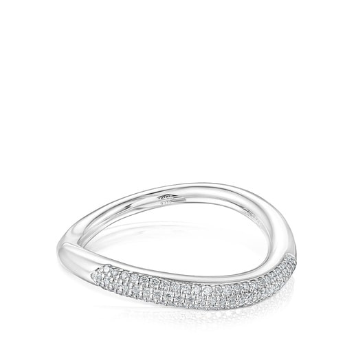 Anillo de oro blanco y diamantes Hav