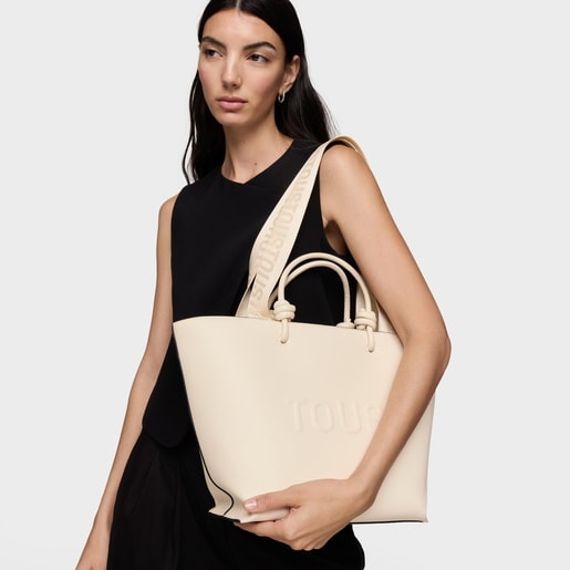Capazo mediano beige TOUS La Rue New