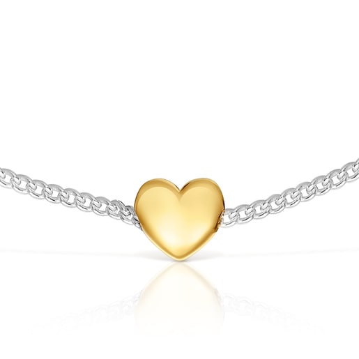 Two-tone heart Chain bracelet My Other Half