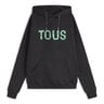 Sweatshirt com capuz preta e turquesa Logo Gemstones