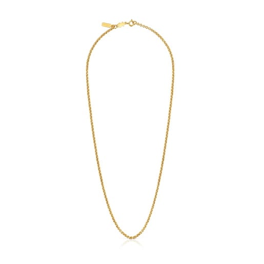 Cadena mediana TOUS Chain con baño de oro 18 kt sobre plata de bolas, 50cm.