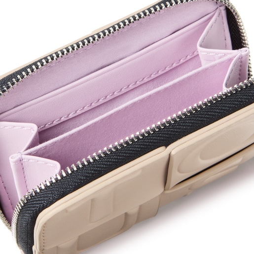 Medium beige and mauve TOUS Damas Change purse