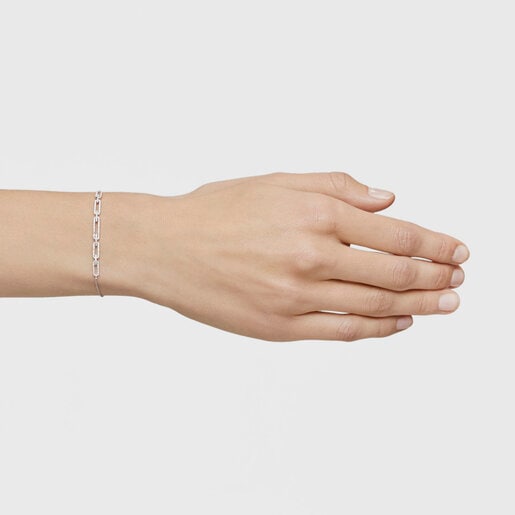 Chain Bracelet in white gold with diamonds Les Classiques