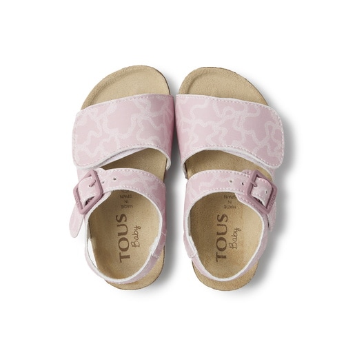 Baby sandals in Run pink