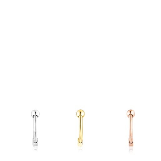 Pack d’Anneaux septum TOUS Basics en acier de trois couleurs