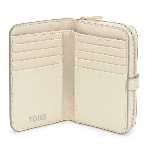 Beige Wallet TOUS Buckles Silhouette