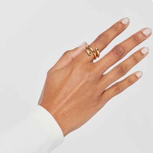 Silver vermeil Spiral ring New Hav