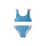 Bikini de menina Logótipo azul