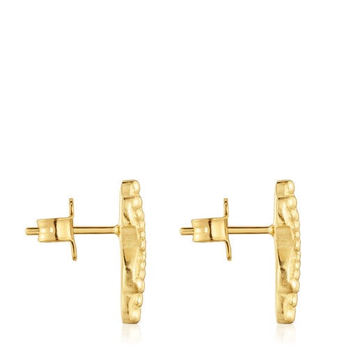 Small bear Earrings with 18kt gold plating over silver TOUS Grain